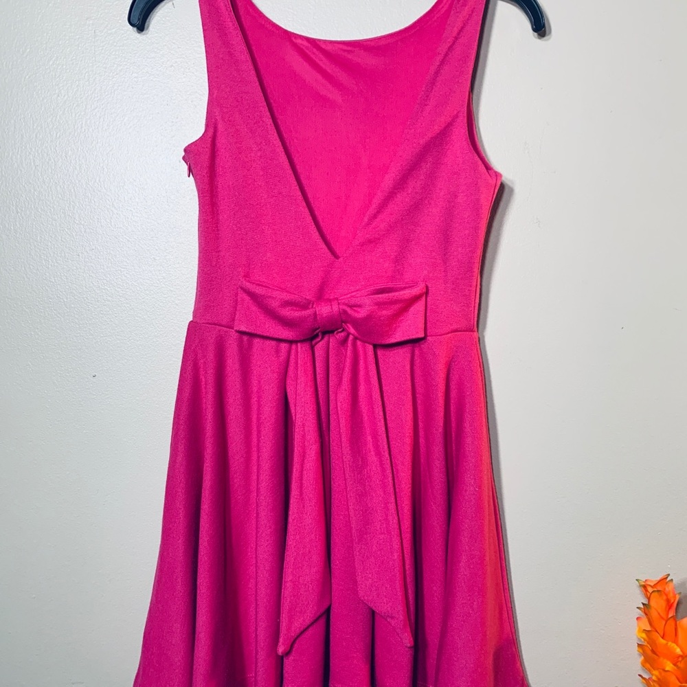 Asos Pink Dress With beautiful details at the back V Shape with  big Bow
